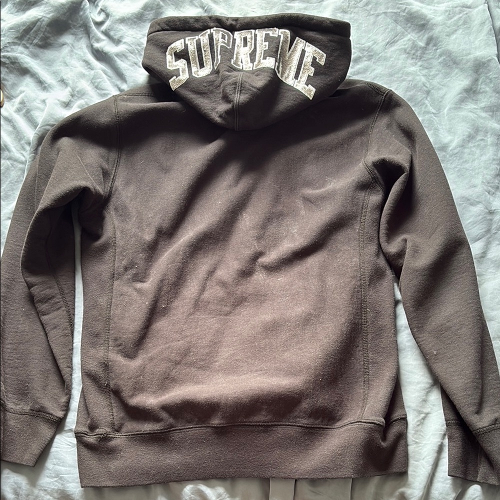 Supreme White and Black Hoodie